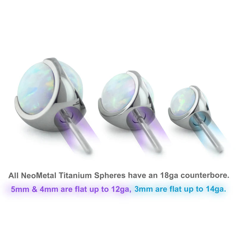 NeoMetal | Titanium Opal Sphere *Threadless*