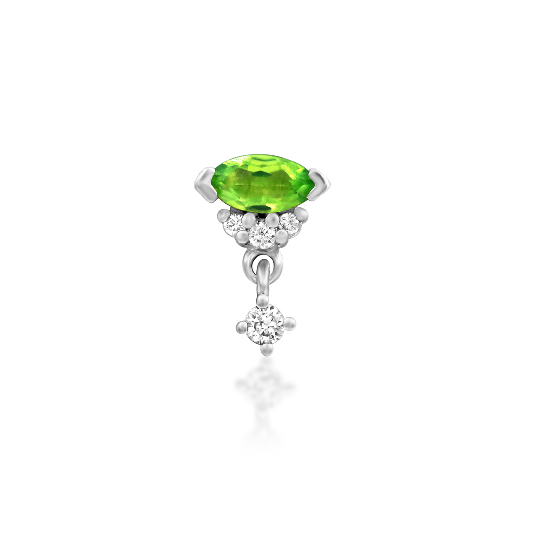 "Rillian" Threadless Kryptonite End by Junipurr Jewelry
