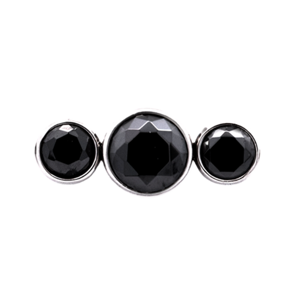 Titanium Threadless Triple Gem Cluster End by Junipurr Jewelry
