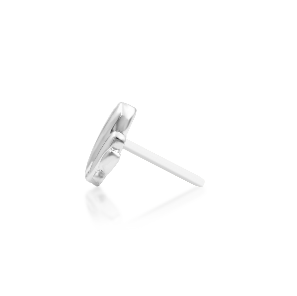 QUICK SHIP | 14K Gold 'Flourish' End & Titanium Threadless Labret Post by Junipirr Jewelry