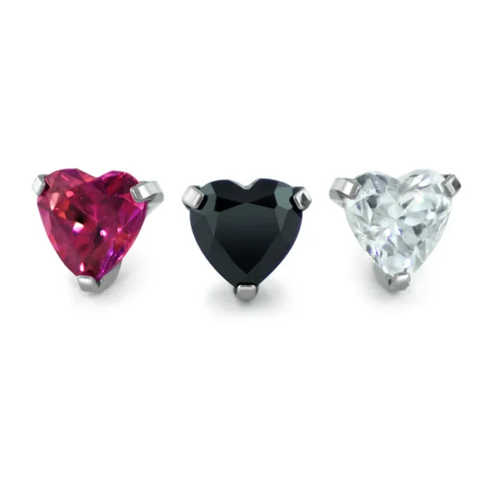 IN STOCK | Red Heart Threadless End | NeoMetal Jewelry