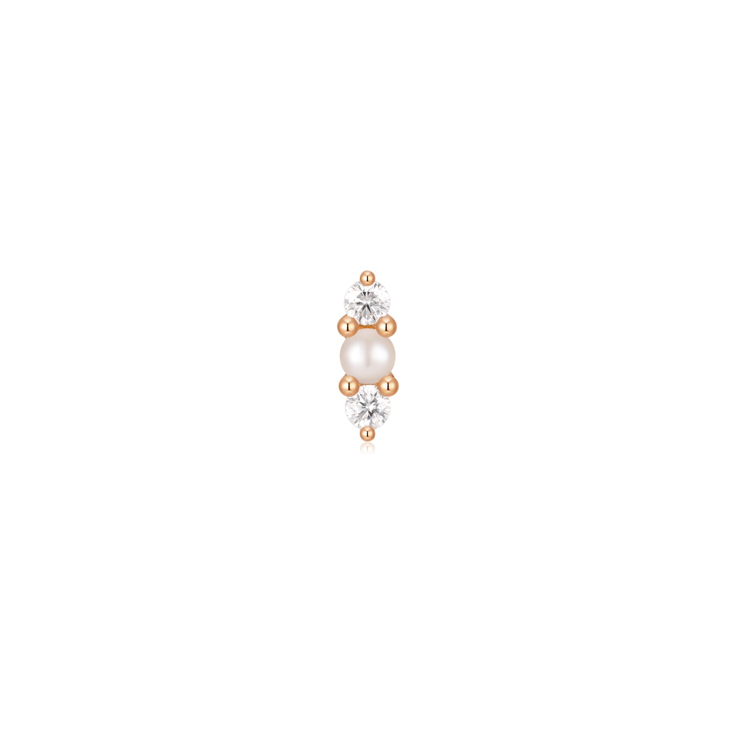 Cloud Nine - Freshwater Pearl & Moissanite Threadless End | Ember Jewelry