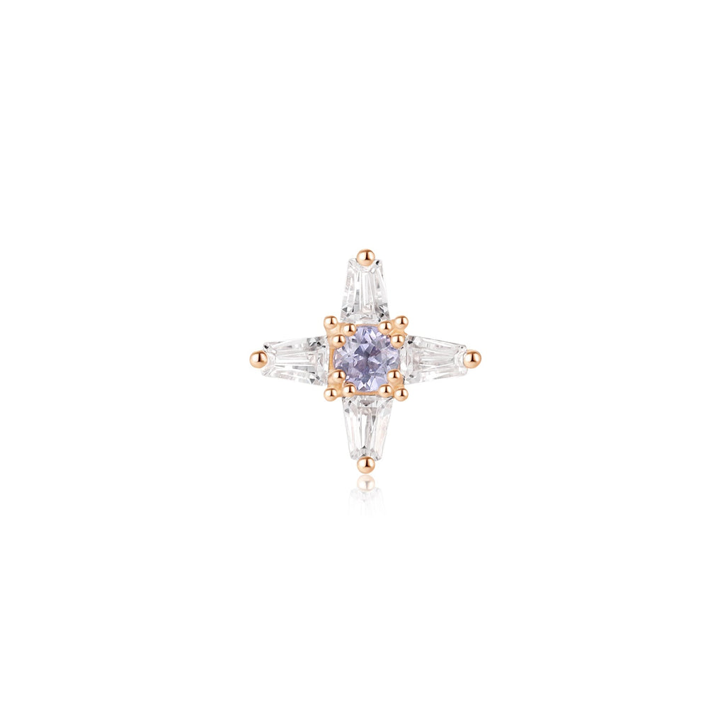 Parallax - Tanzanite & Cubic Zirconia Threadless End | Ember Jewelry