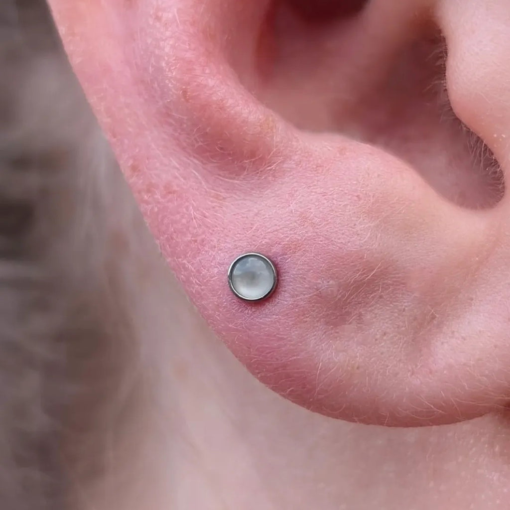 IN STOCK | Bezel-set Opal & Gemstone Cabochon Ends | Junipurr Jewelry