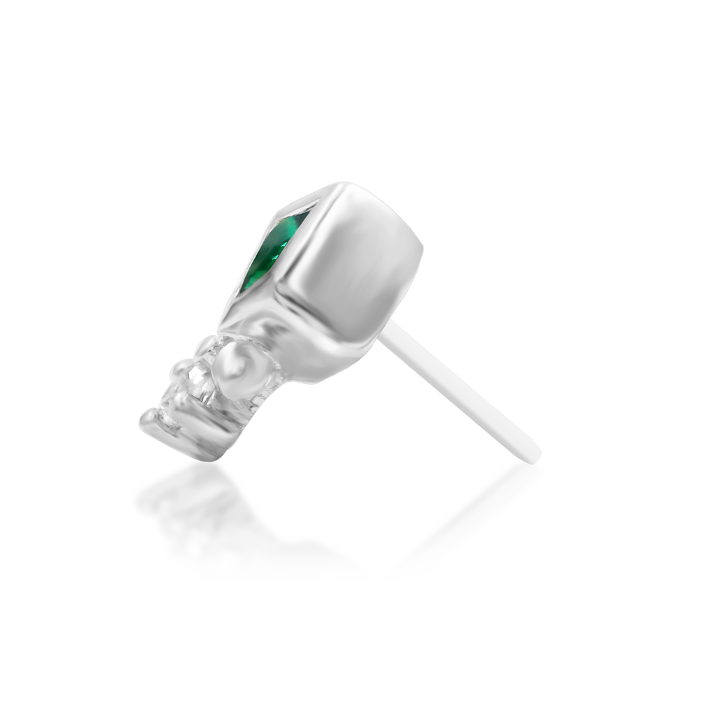 Oran - Emerald Green Threadless End | Junipurr Jewelry