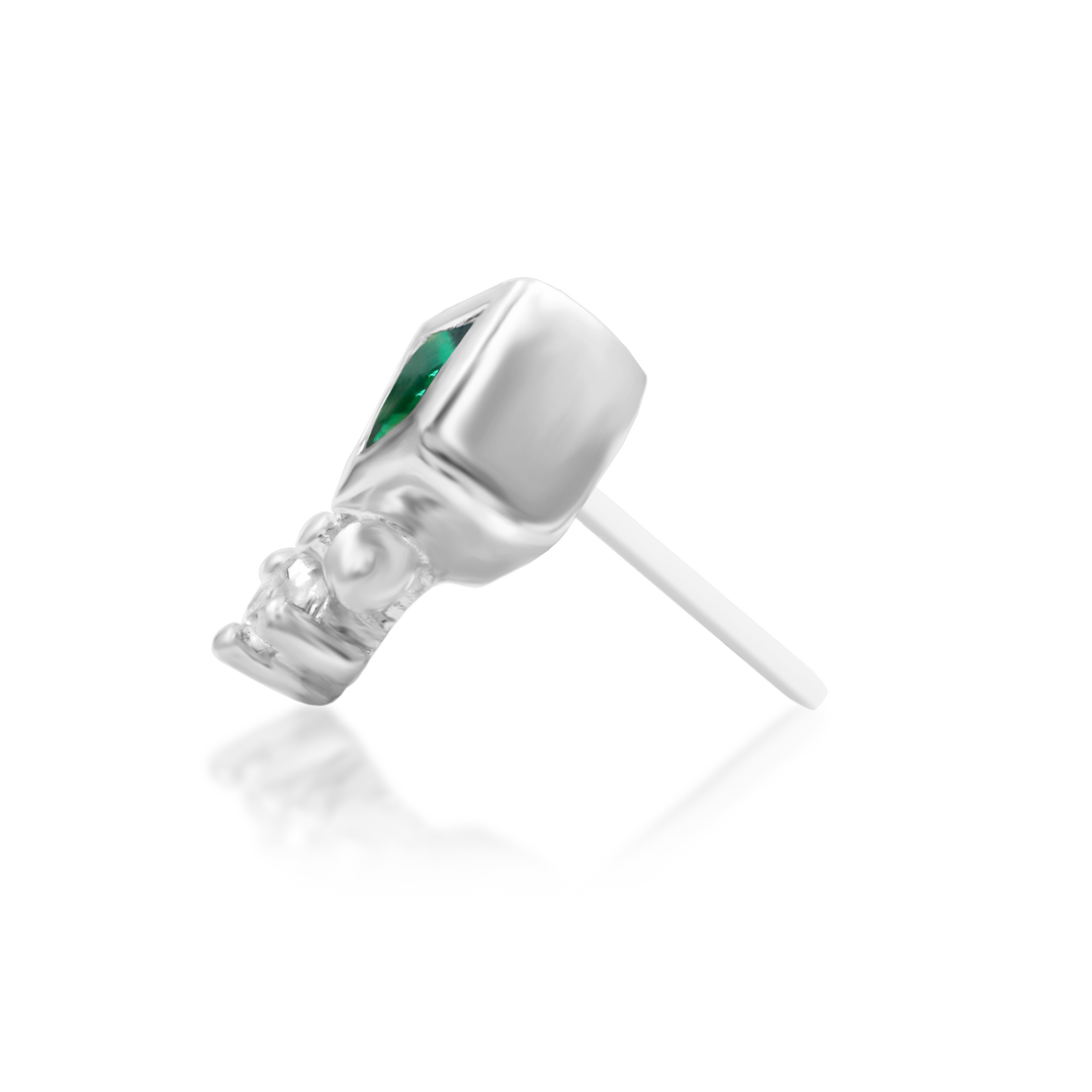 Oran - Emerald Green Threadless End | Junipurr Jewelry