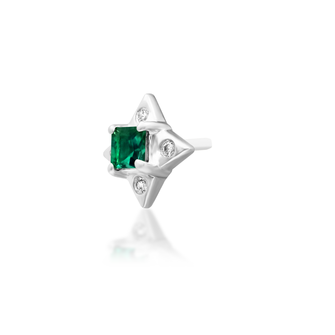 Kingsley - Emerald Green Threadless End | Junipurr Jewelry