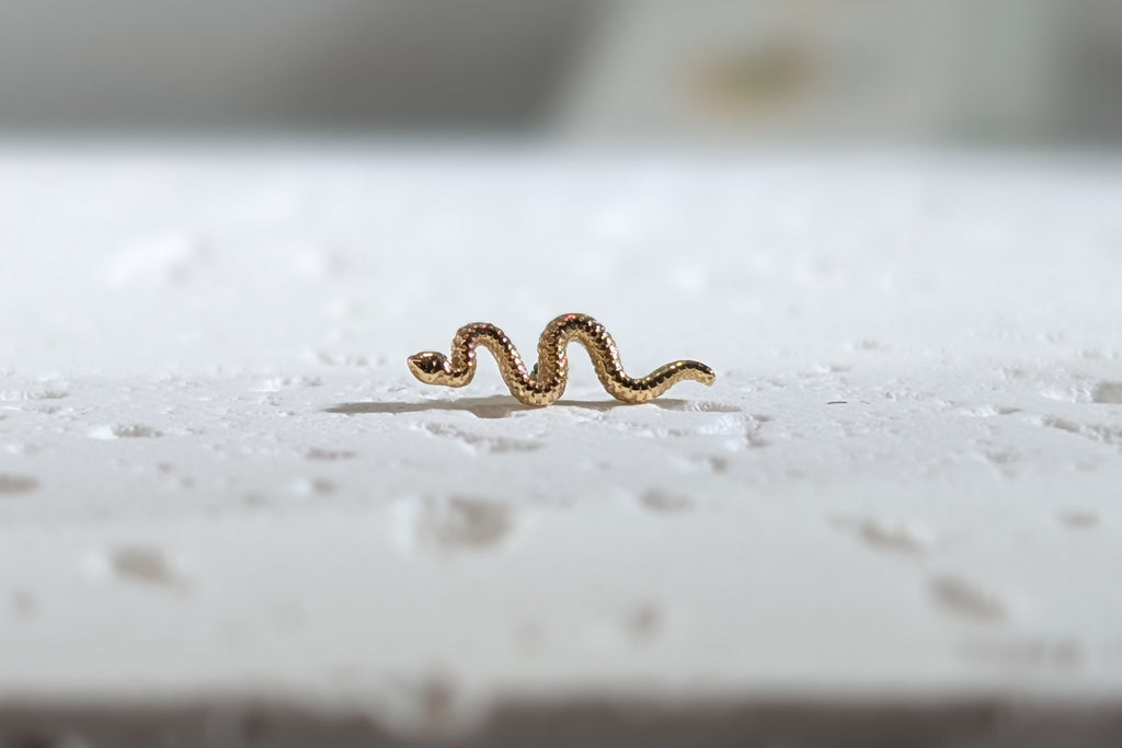 IN STOCK | BVLA | Solid Gold Snake - Internally Threaded End