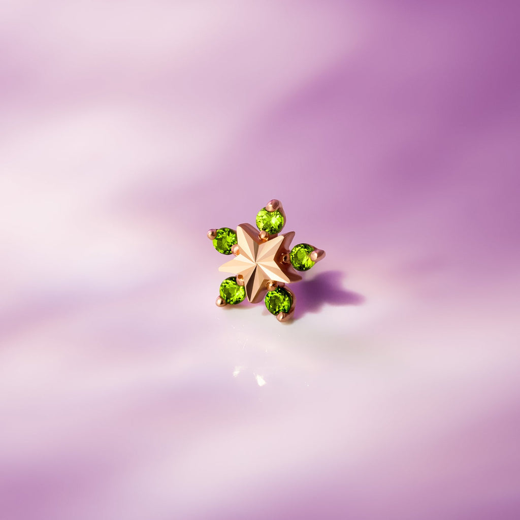 Cosmo - Chrome Diopside Threadless End | Ember Jewelry