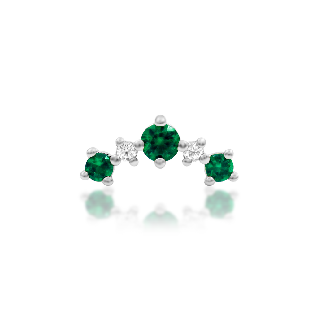 Deaver - Emerald Green Threadless End | Junipurr Jewelry