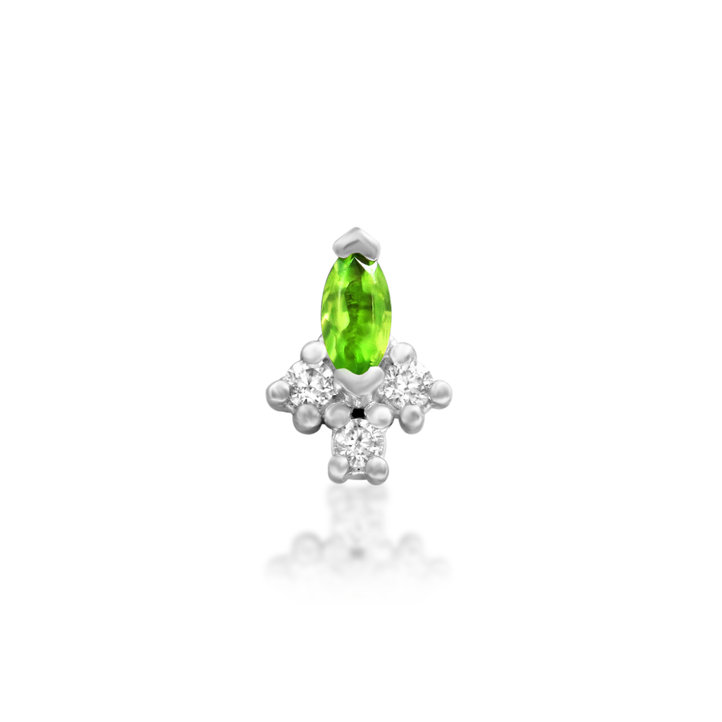 "Midori" Threadless Kryptonite End by Junipurr Jewelry