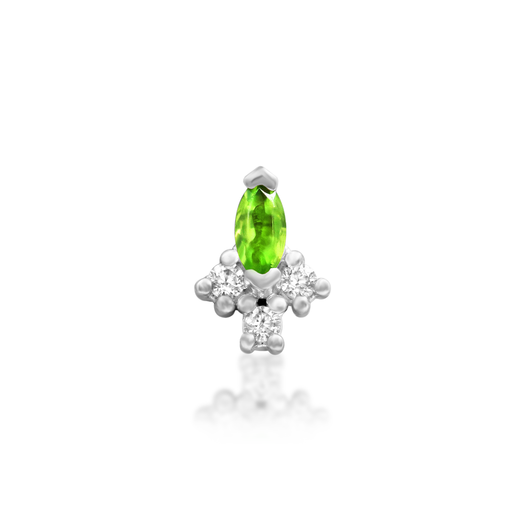 "Midori" Threadless Kryptonite End by Junipurr Jewelry