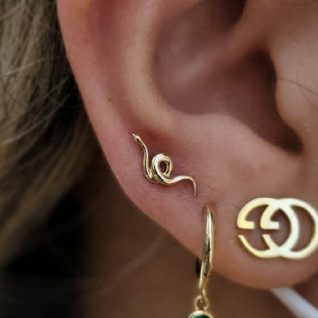 QUICK SHIP | 14K Polished Snake End & Threadless Labret by Junipirr Jewelry