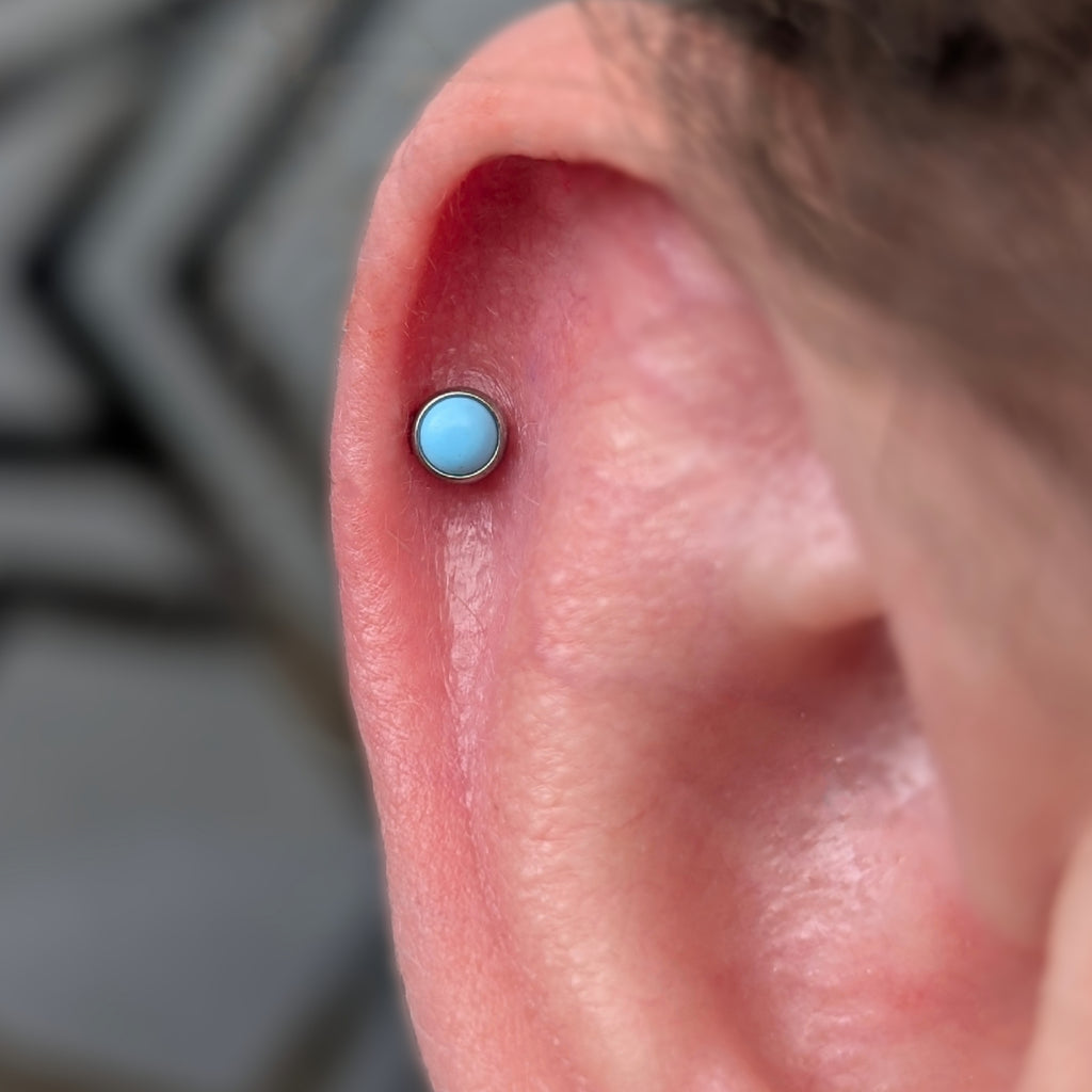 IN STOCK | Bezel-set Opal & Gemstone Cabochon Ends | Junipurr Jewelry