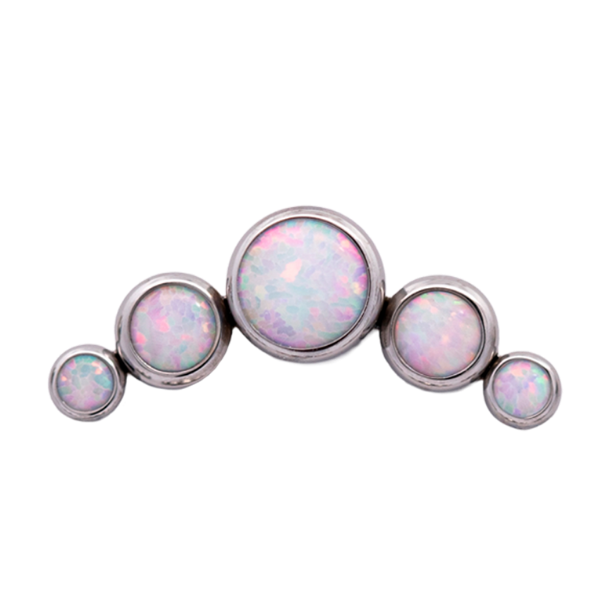 Titanium Threadless Cubic Zirconia Cluster End by Junipurr Jewelry