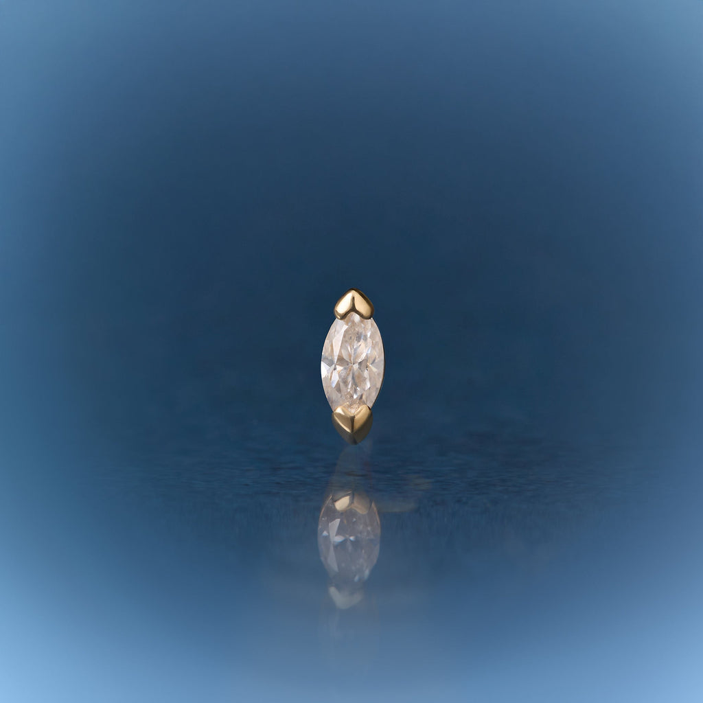 Single Marquise - Threadless End | Ember Jewelry