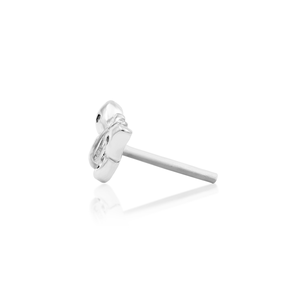 QUICK SHIP | 14K Gold Mini Butterfly Threadless End & Titanium Labret Post by Junipirr Jewelry