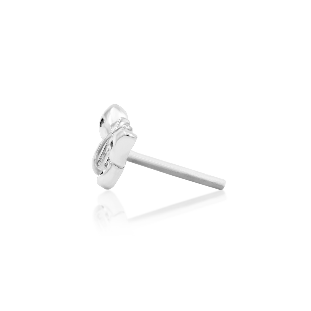 QUICK SHIP | 14K Gold Mini Butterfly Threadless End & Titanium Labret Post by Junipirr Jewelry