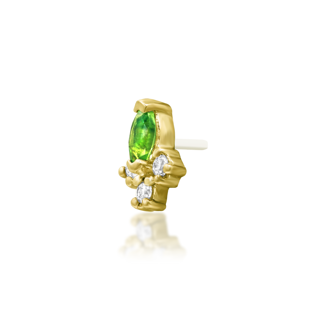 "Midori" Threadless Kryptonite End by Junipurr Jewelry