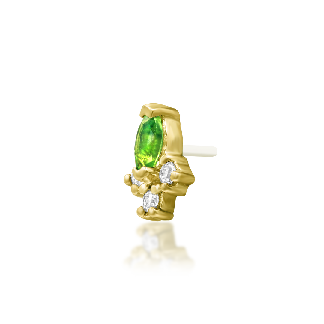 "Midori" Threadless Kryptonite End by Junipurr Jewelry