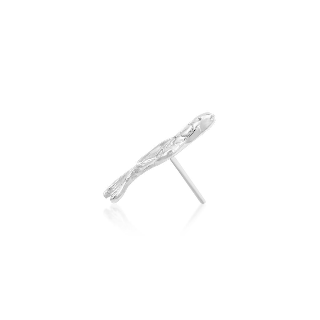 QUICK SHIP | 14K Gold Koi Fish End & Titanium Threadless Labret Post by Junipirr Jewelry