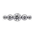 Titanium Threadless Cubic Zirconia Straight Cluster End by Junipurr Jewelry