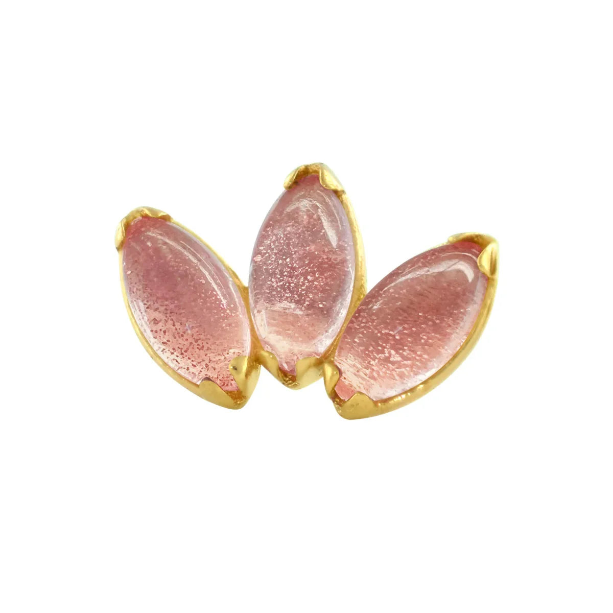 Limited Edition — 18K Solid Gold Sunstone Oregon Marquise Fan End by Anatometal Jewelry