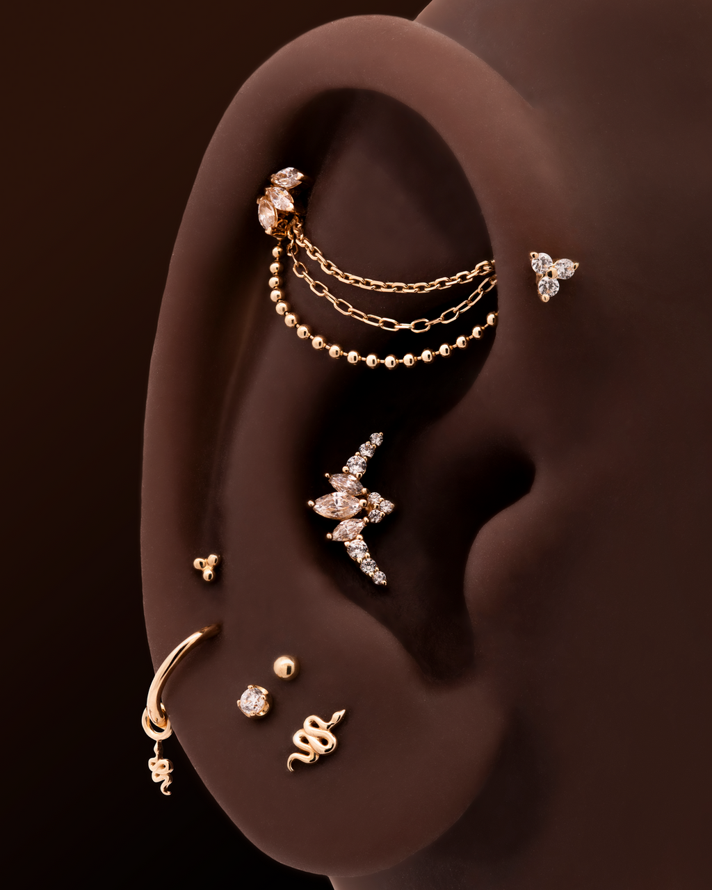 Quinn | Triple Chain | Junipurr Body Jewelry