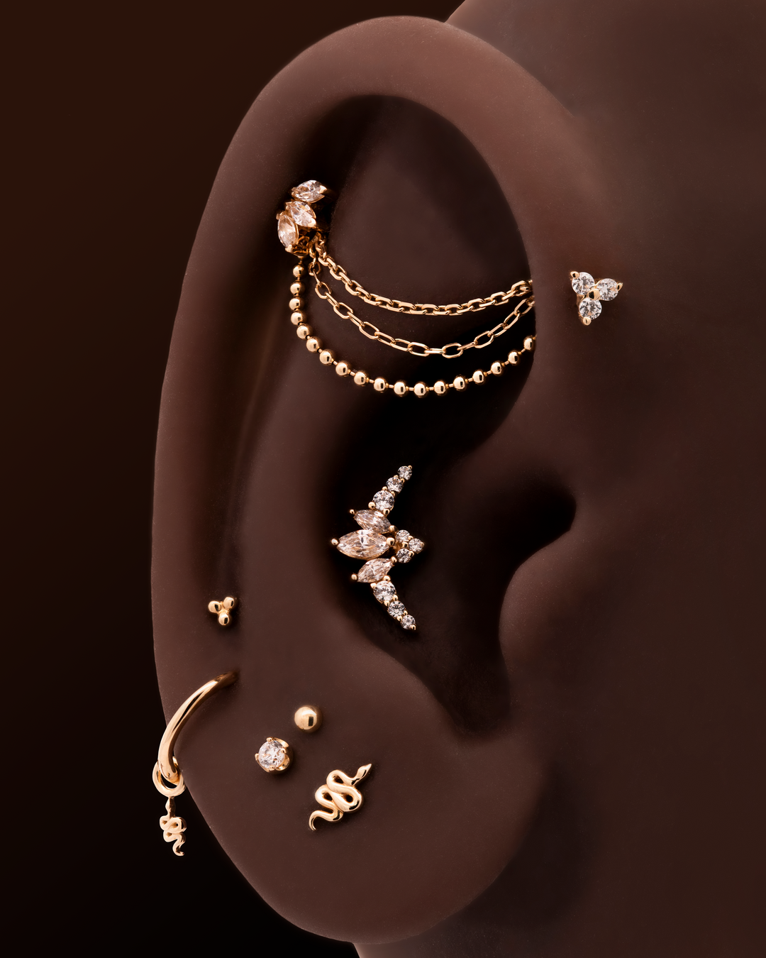 Quinn | Triple Chain | Junipurr Body Jewelry