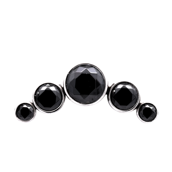 Titanium Threadless Cubic Zirconia Cluster End by Junipurr Jewelry