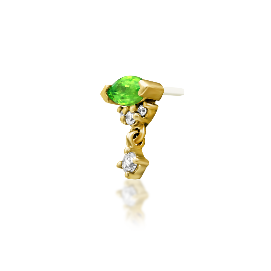 "Rillian" Threadless Kryptonite End by Junipurr Jewelry