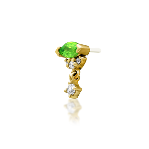 "Rillian" Threadless Kryptonite End by Junipurr Jewelry