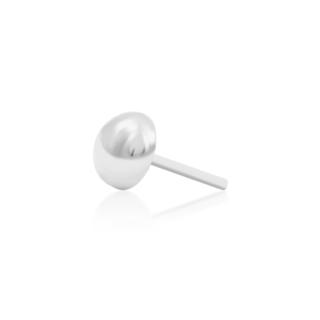 QUICK SHIP | 14K Gold Polished Dome Threadless End & Titanium Labret Post by Junipurr Jewelry