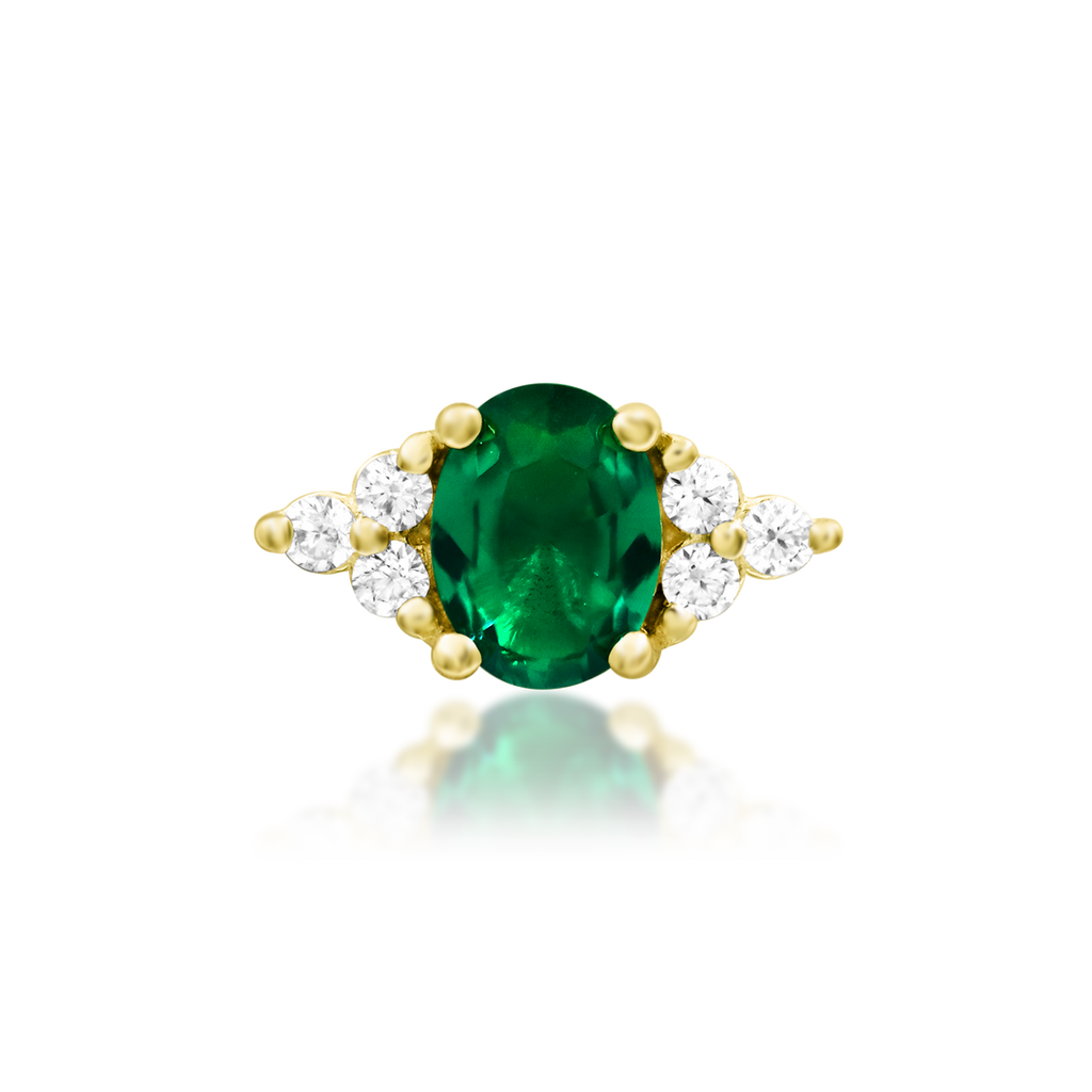 IN STOCK | Harial - Emerald Green Threadless End by Junipurr Jewelry