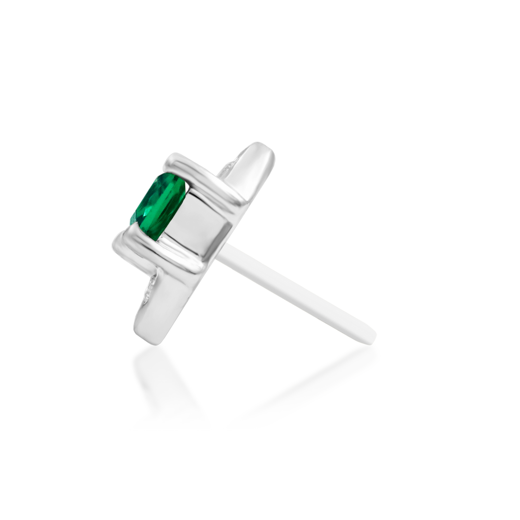 Sylvian - Emerald Green Threadless End | Junipurr Jewelry