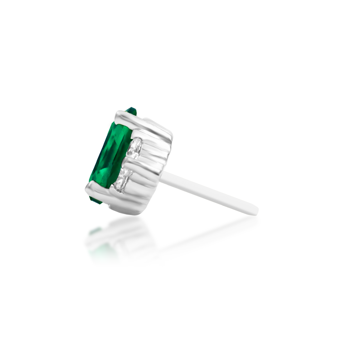 Harial - Emerald Green Threadless End | Junipurr Jewelry