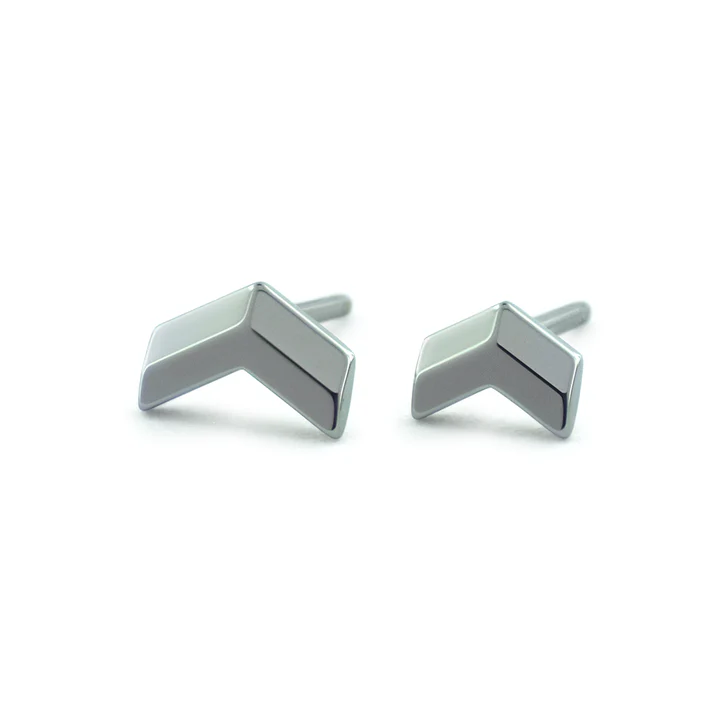 NeoMetal | Polished Titanium Chevron *Threadless*