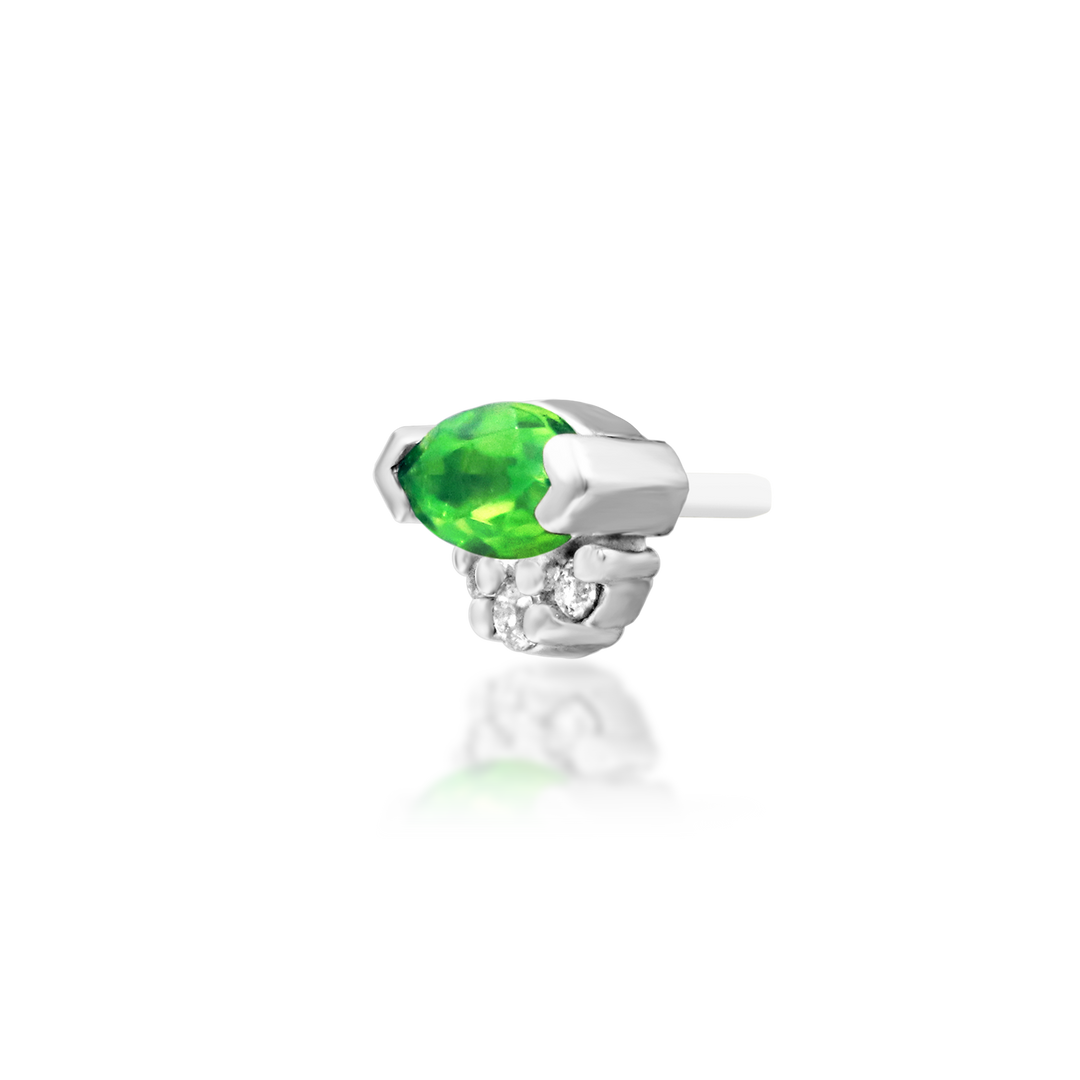 "Meri" Threadless Kryptonite End by Junipurr Jewelry