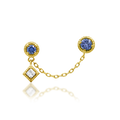 QUICK SHIP | "Finery" (Tanzanite) Double Threadless Chain Ends