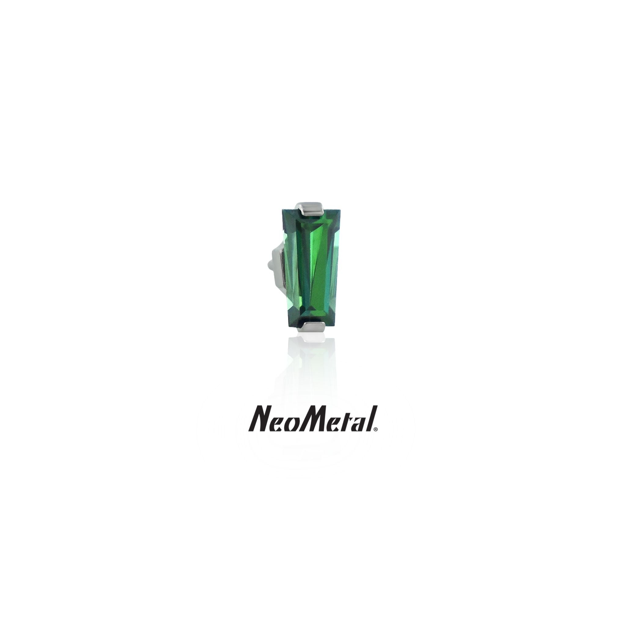 IN STOCK | Emerald Tapered Baguette Threadless End | NeoMetal Jewelry