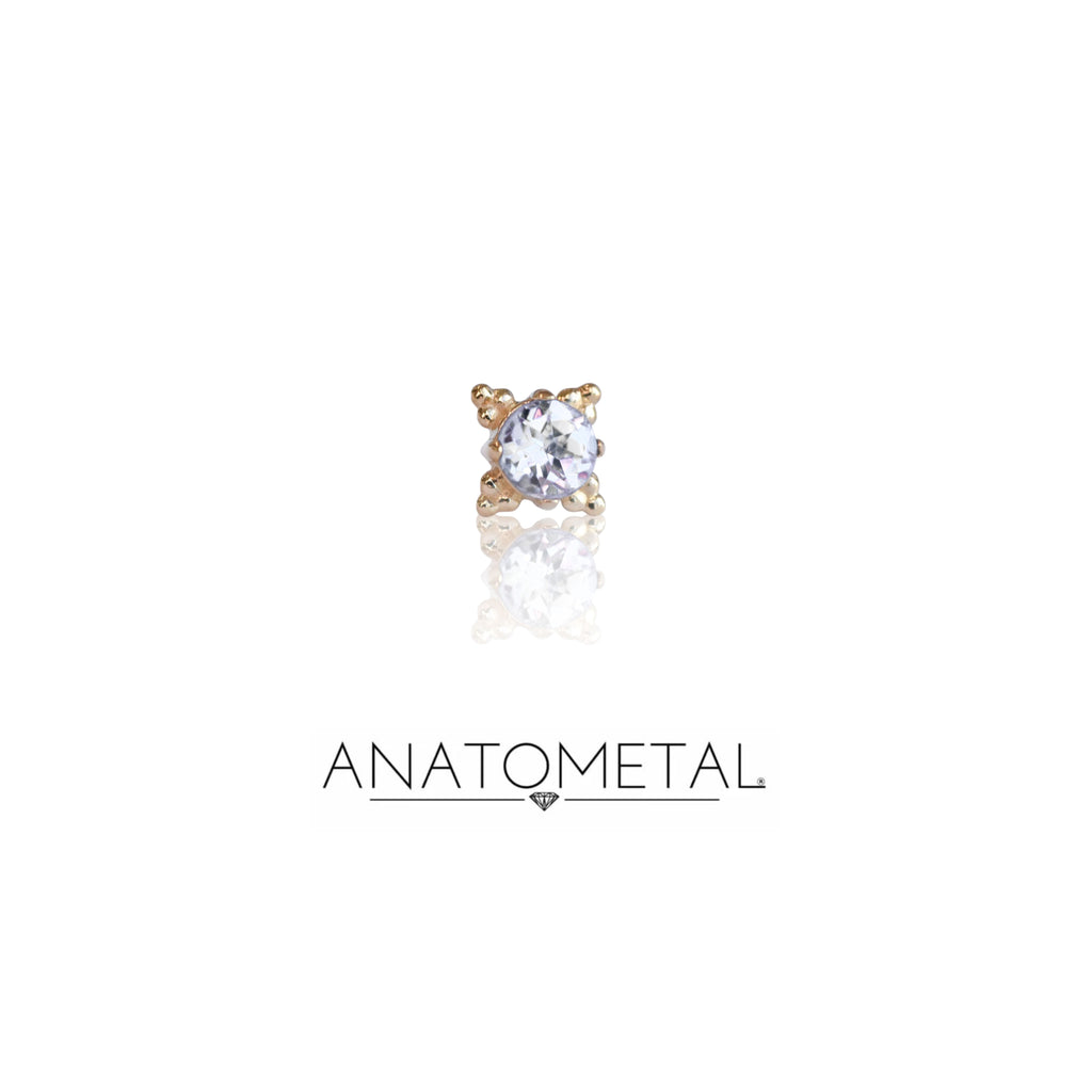 IN STOCK | Anatomal Tri-Beaded Brilliant Cut Cubic Zirconia - Threadless