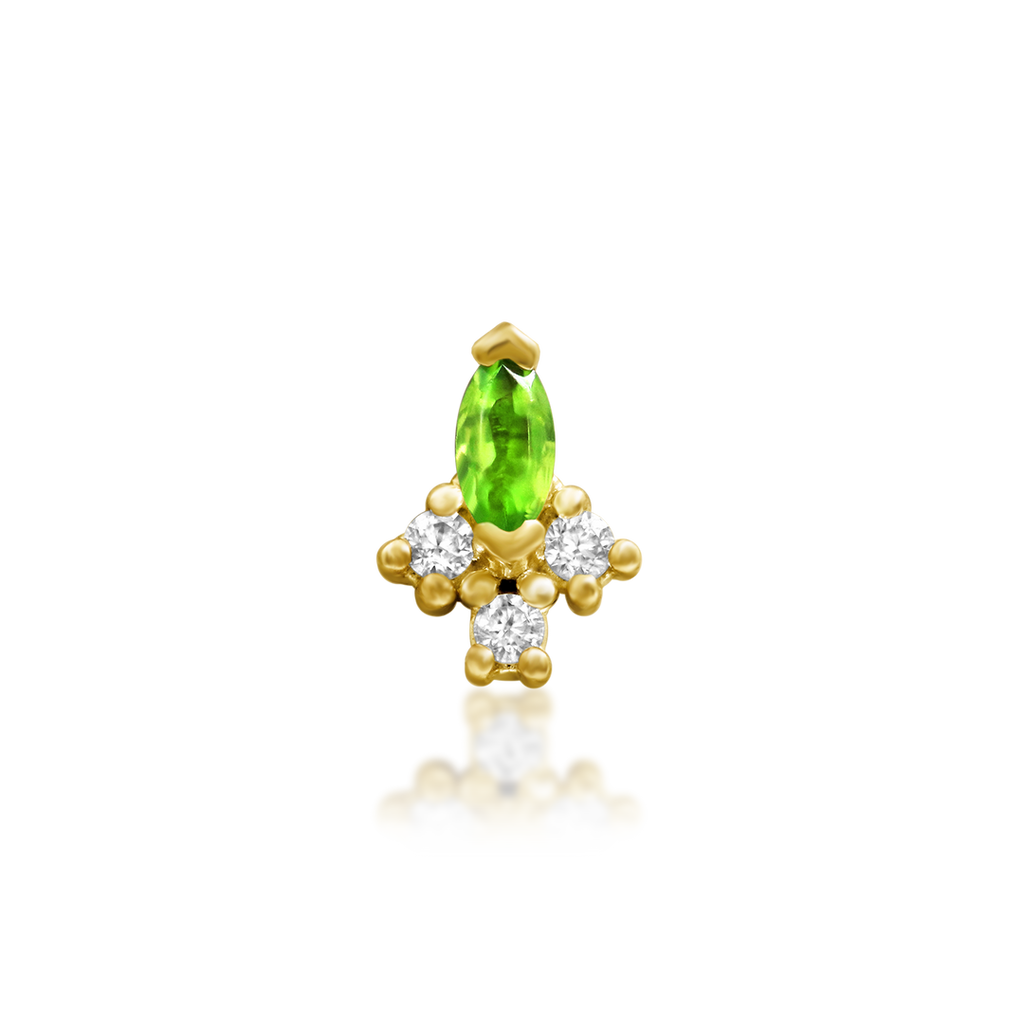 "Midori" Threadless Kryptonite End by Junipurr Jewelry