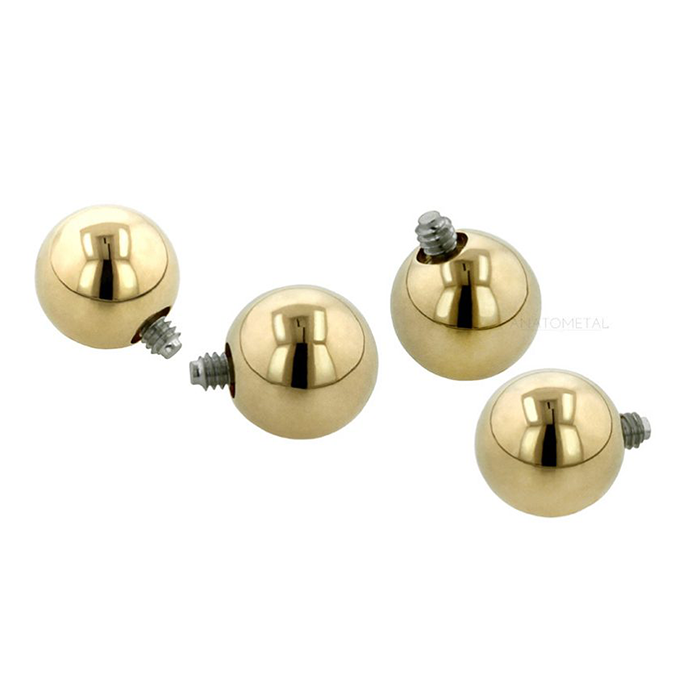 Solid 18K Gold Bead Ends by Anatometal Jewelry