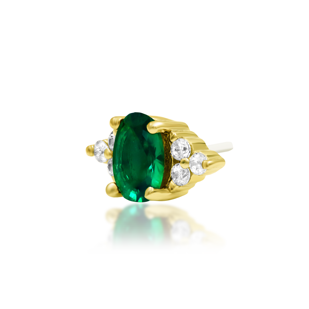 IN STOCK | Harial - Emerald Green Threadless End by Junipurr Jewelry