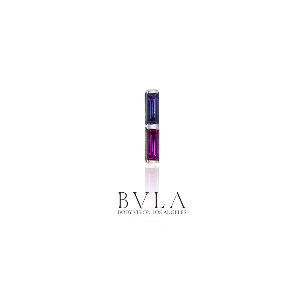 "Rosalia" - Iolite & Rhodolite - Threaded End by BVLA Jewelry