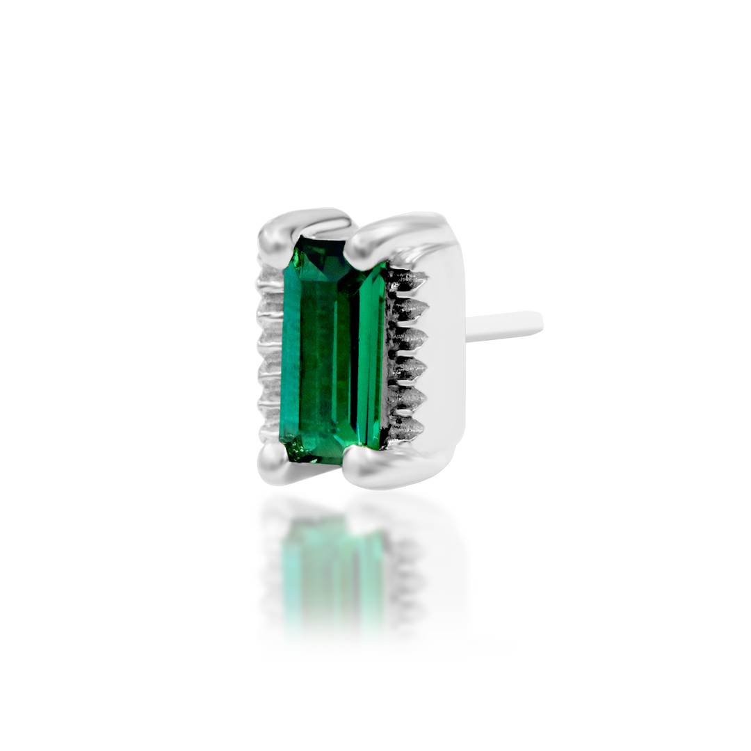 Avri - Emerald Green Threadless End | Junipurr Jewelry