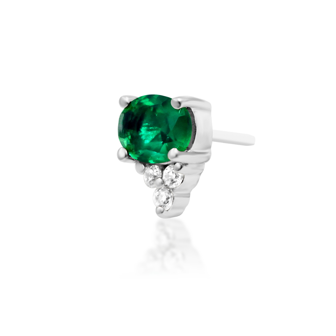 Fahey - Emerald Green Threadless End | Junipurr Jewelry