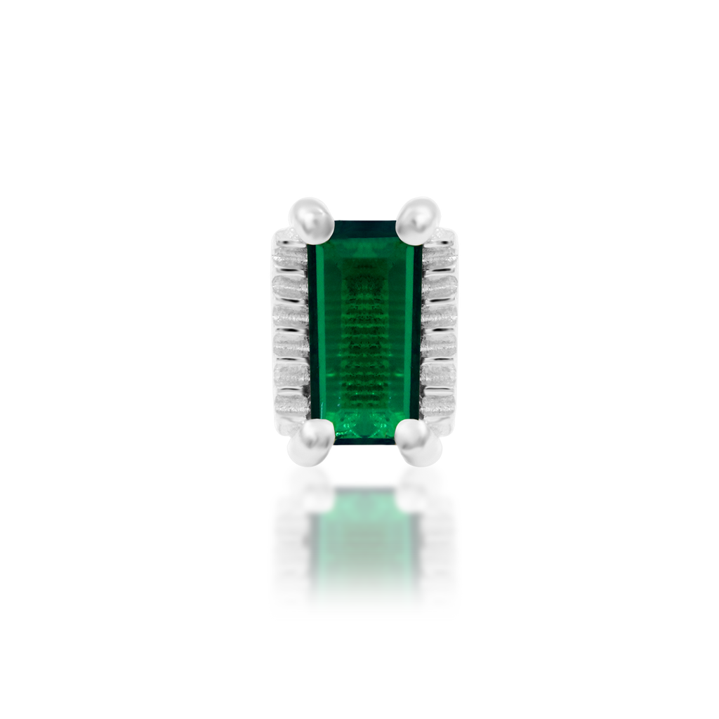 Avri - Emerald Green Threadless End | Junipurr Jewelry