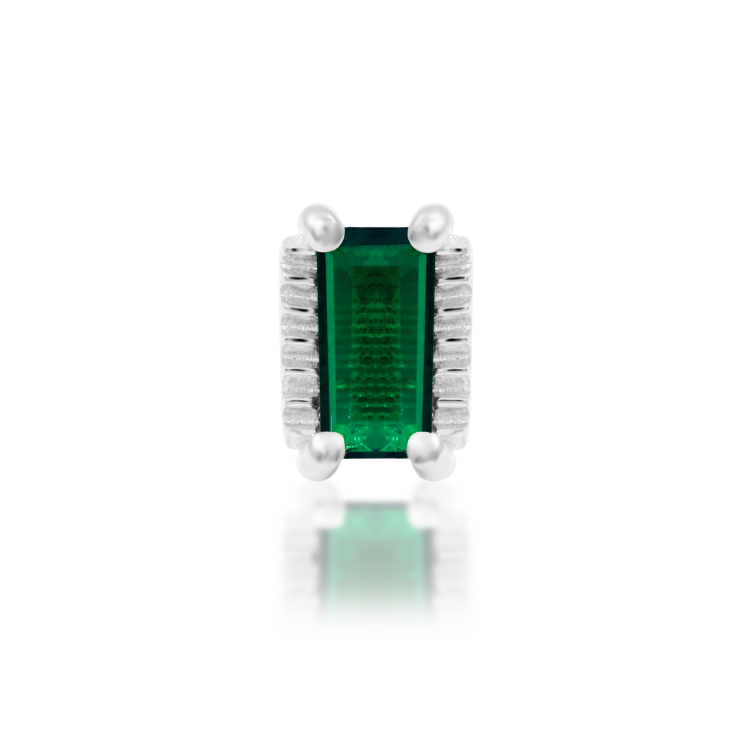 Avri - Emerald Green Threadless End | Junipurr Jewelry