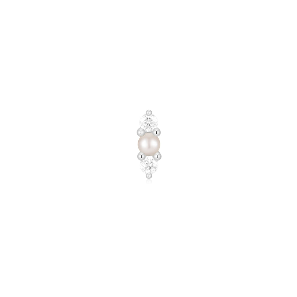 Cloud Nine - Freshwater Pearl & Moissanite Threadless End | Ember Jewelry